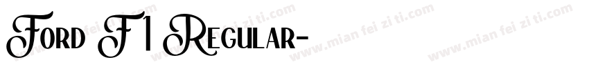 Ford F 1 Regular字体转换